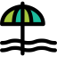 Sun umbrella icon 64x64