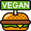 Веганский бургер иконка 64x64