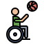 Wheelchair basketball icon 64x64