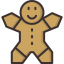 Gingerbread man icon 64x64