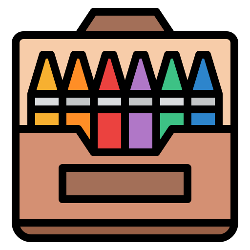 Pencil crayons icon