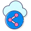 Cloud sharing icon 64x64