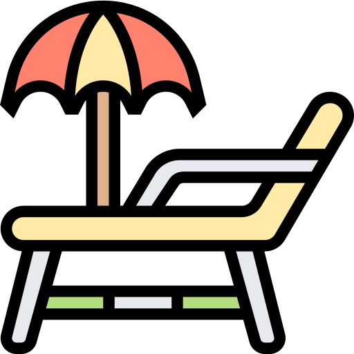 Beach chair icon
