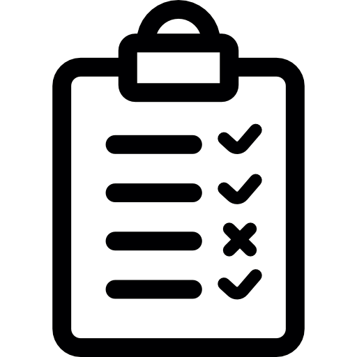 List with One Cross icon