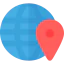 Earth globe icon 64x64