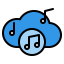 Music cloud icon 64x64