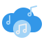 Music cloud icon 64x64