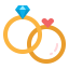 Wedding rings icon 64x64