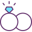 Wedding rings icon 64x64
