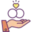 Wedding rings icon 64x64