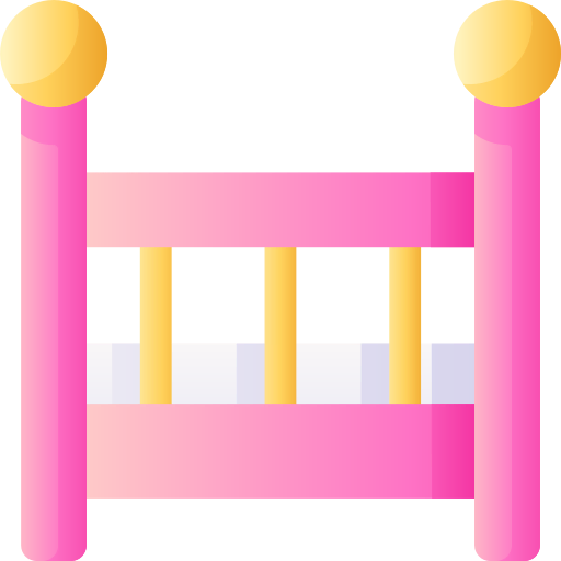 Baby bed icon