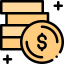 Money stack icon 64x64