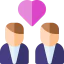 Same sex marriage icon 64x64