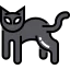 Черная кошка иконка 64x64
