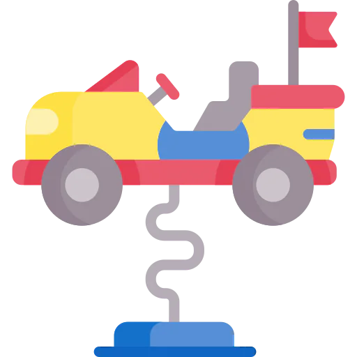 Spring swing car icon