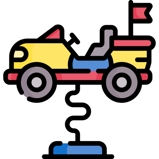 Spring swing car icon