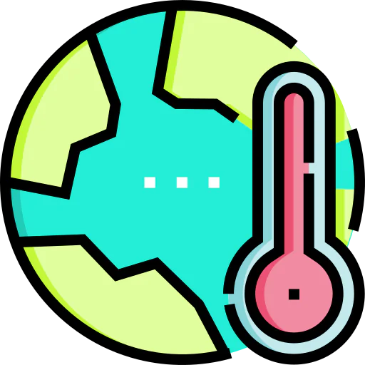 Global warming icon