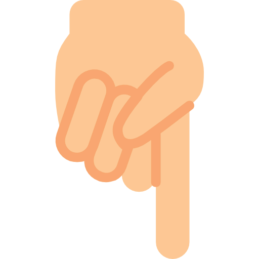 Pointing down icon