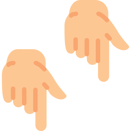 Pointing down icon
