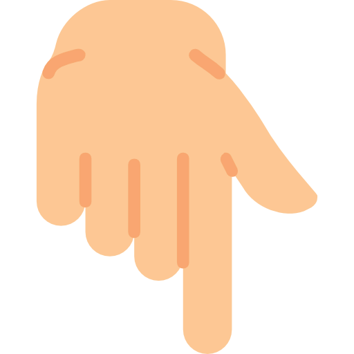 Pointing down icon