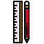 Ruler and pencil アイコン 64x64