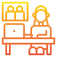Working at home icon 64x64