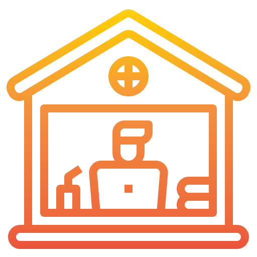 Working at home ícone