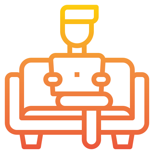 Working at home icon