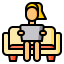 Working at home icon 64x64