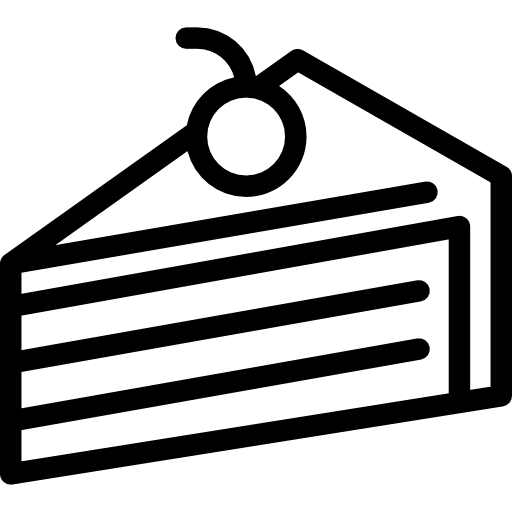 Cake Slice with Cherry icon