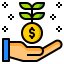 Money growth icon 64x64