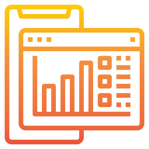 Mobile analytics icon