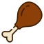 Chicken leg icon 64x64