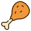 Fried chicken icon 64x64