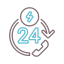 24 hours support icon 64x64