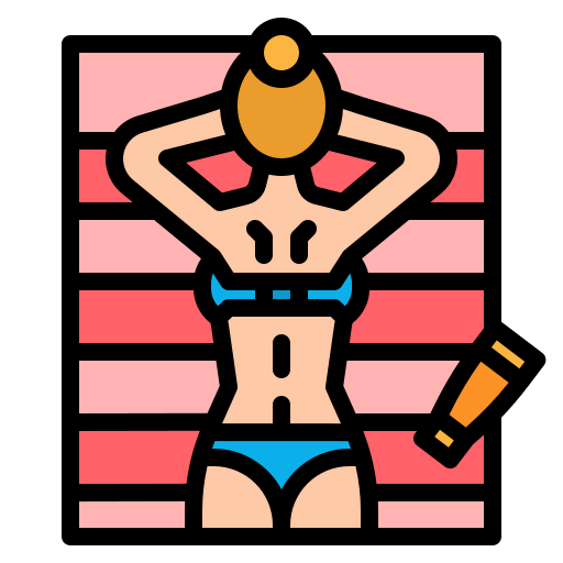 Sunbathing icon
