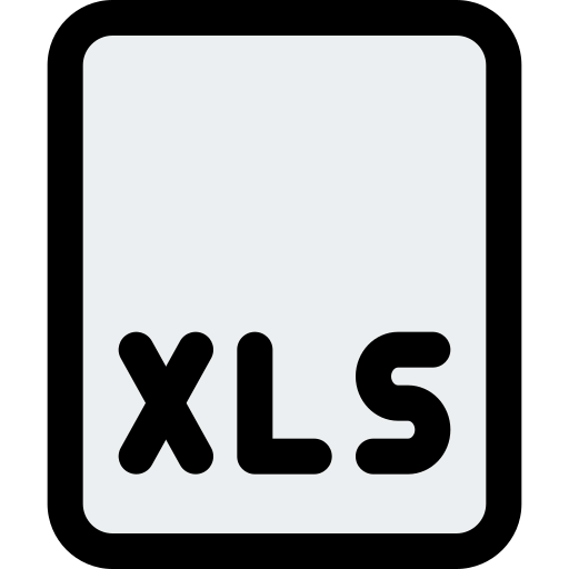 Xls file format ícono