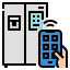 Smart refrigerator icon 64x64