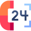 24 hours support icon 64x64