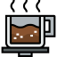 Coffee glass icon 64x64