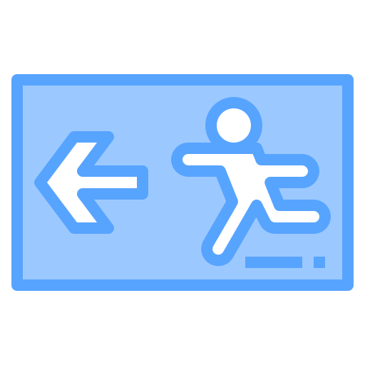 Emergency exit icon