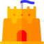 Sand castle icon 64x64