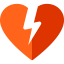 Broken heart icon 64x64