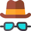 Hat and glasses icon 64x64