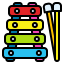Xylophone instrument icon 64x64