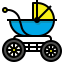 Baby stroller icon 64x64