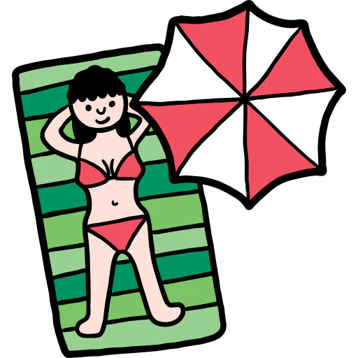 Sunbathing icon