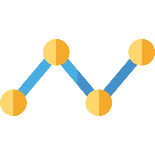 Line graph ícone