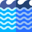 Sea waves icon 64x64