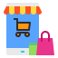 Mobile shopping icon 64x64